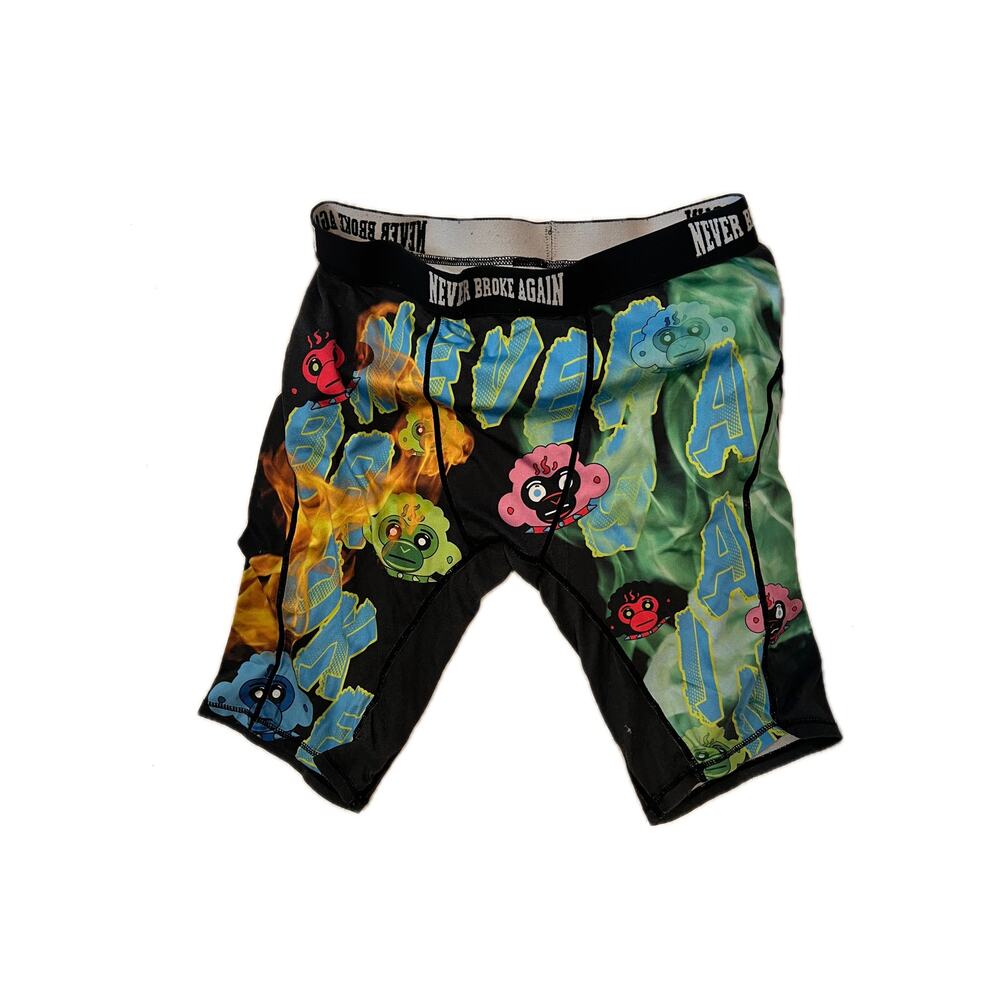 Never Broke Again Compression Boxer Brief Shorts Mens M